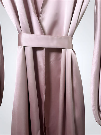 Elara Silk Abaya Pink