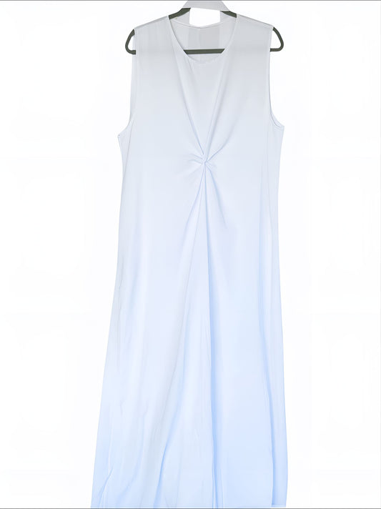 Noor Knot Slip Dress White